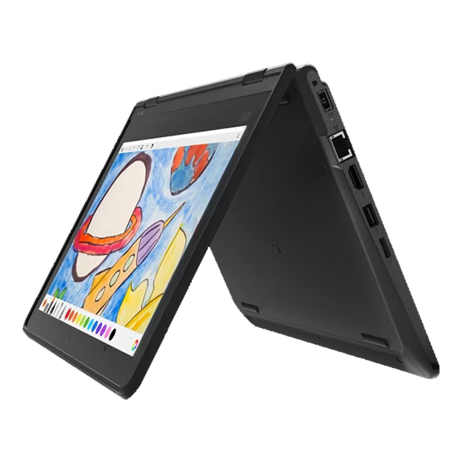 Alt View 3. Lenovo - Lenovo ThinkPad Yoga 11e G5 11.6" Touch Pentium Silver N5030 8GB 128GB SSD W11H - Refurbished - Black.