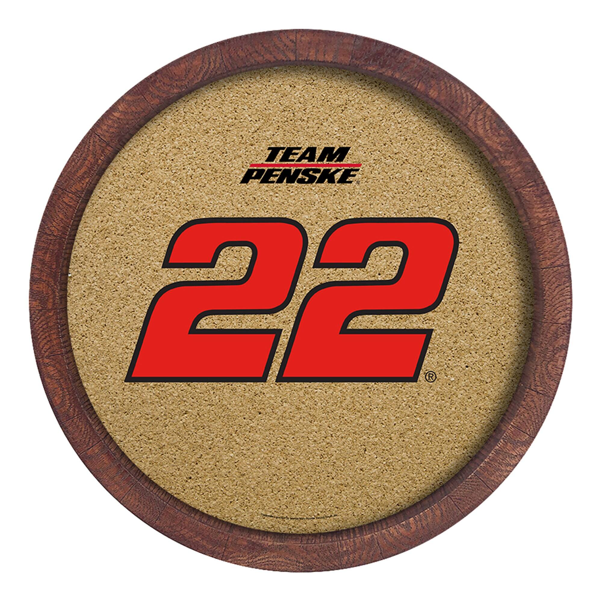 Joey Logano 20.25'' Faux Barrel Top Sign