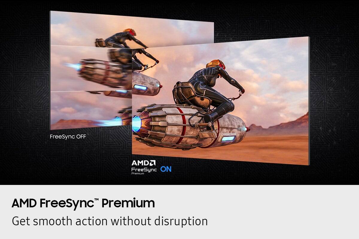 FreeSync OFF  
AMD FreeSync ON  
Premium  
AMD FreeSync™ Premium  
Get smooth action without disruption