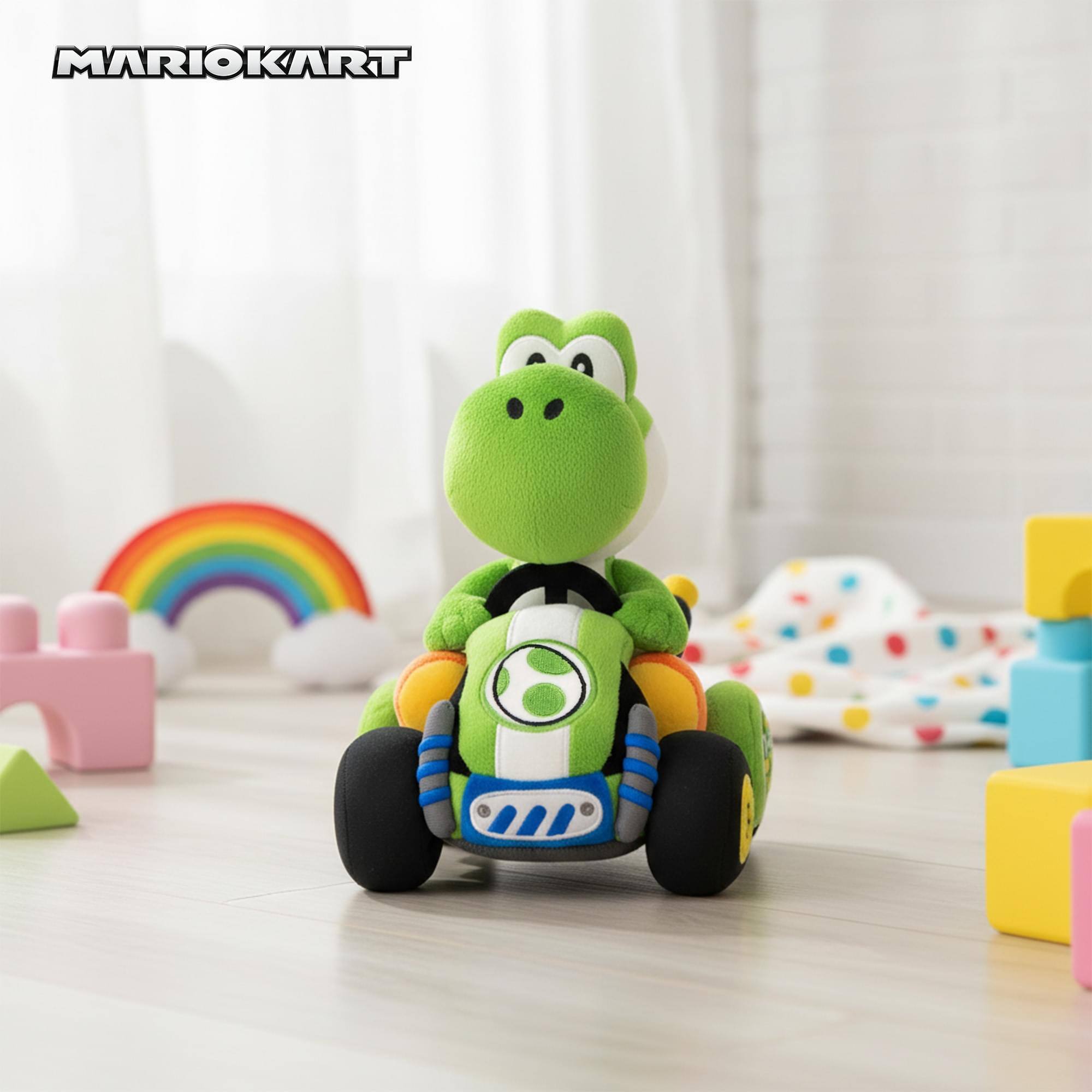 Little Buddy Mario Kart World Yoshi 9 Inch Collector Plush Green