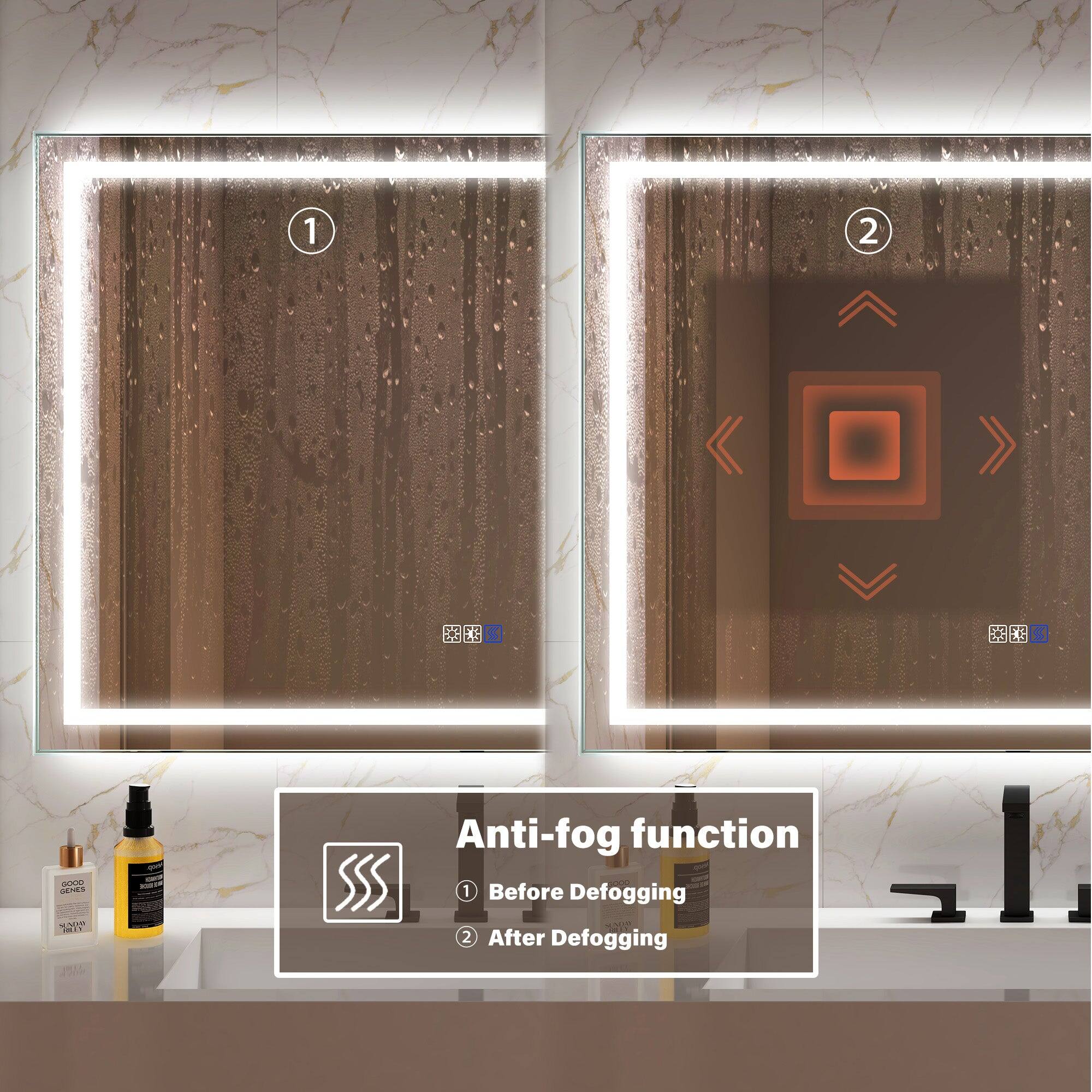 Anti-fog function
1 Before Defogging
2 After Defogging
