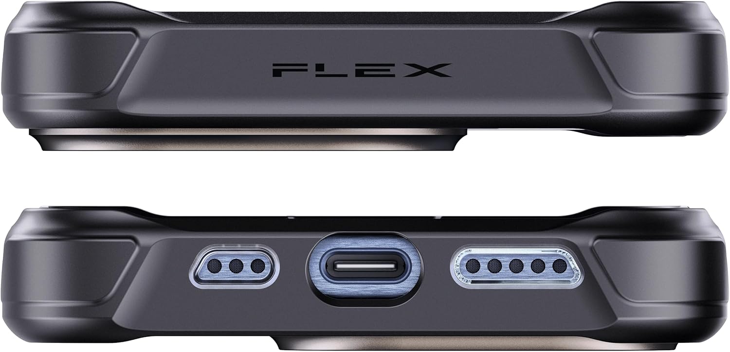 Alt View 5. Rebel - Rebel - Frosted FLEX Series Case For Apple iPhone 15 Pro - Black/Matte Clear - Black/Matte Clear.