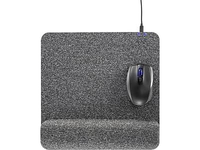 Alt View 5. Allsop - PowerTrack Plush Foam Non-Skid Wireless Charging Mouse Pad, Gray - Gray.