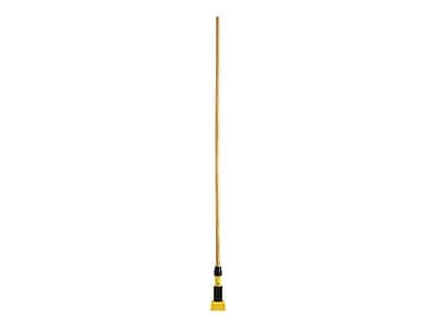 Front. RubberMaid - Gripper 60" Wood Wet Mop Handle - Yellow/Natural.