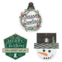 Jardine - Loyola Greyhounds Ornament Bundle - White