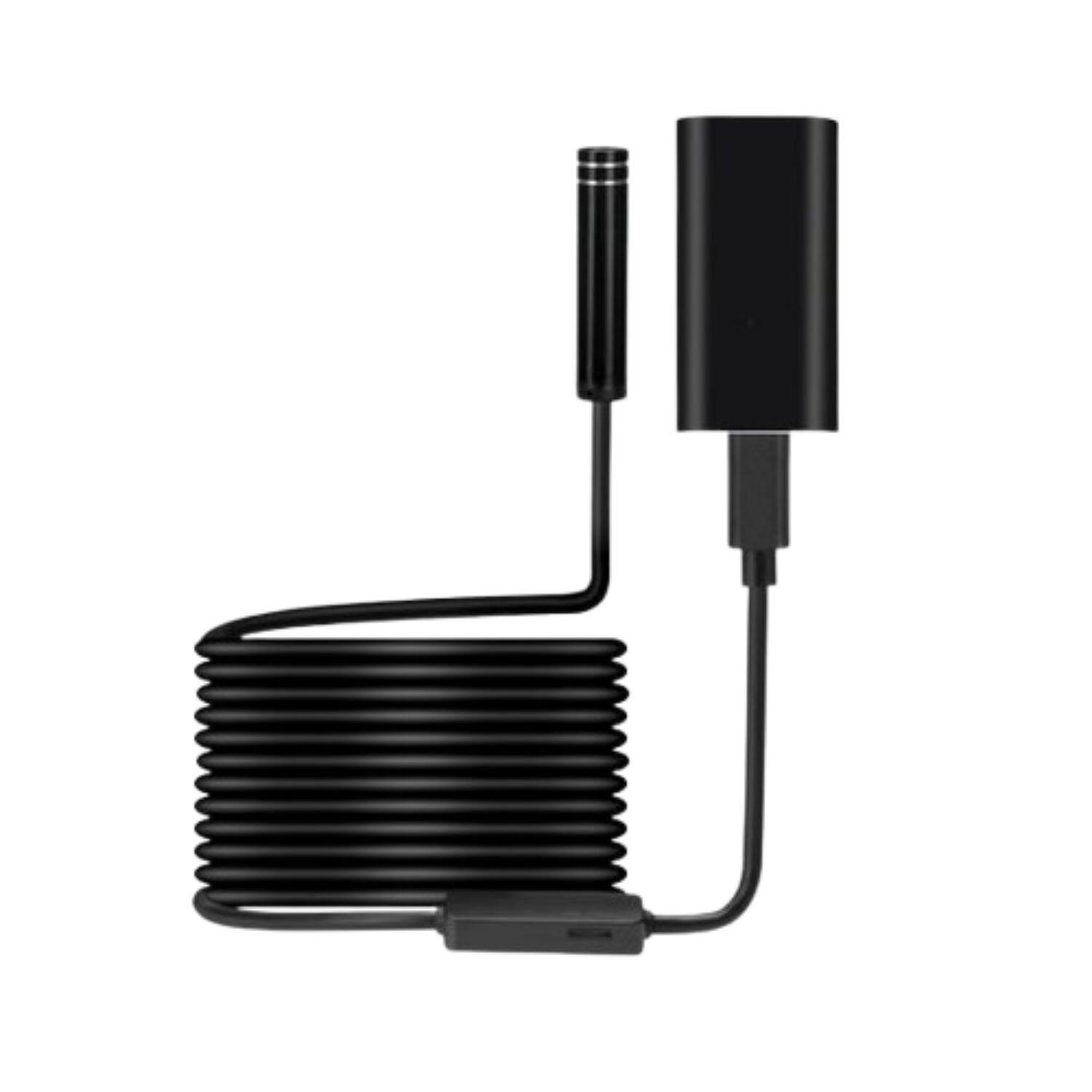 Front. Stock Preferred - 8LED WiFi Endoscope HD Borescope Inspection Camera - Black with Silver Lens.