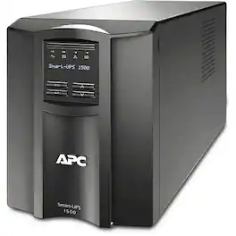 APC - Smart-UPS, Line Interactive, 1500VA, Tower, 120V, 8x NEMA 5-15R outlets, SmartConnect Port+SmartSlot, Audible alarm - Black