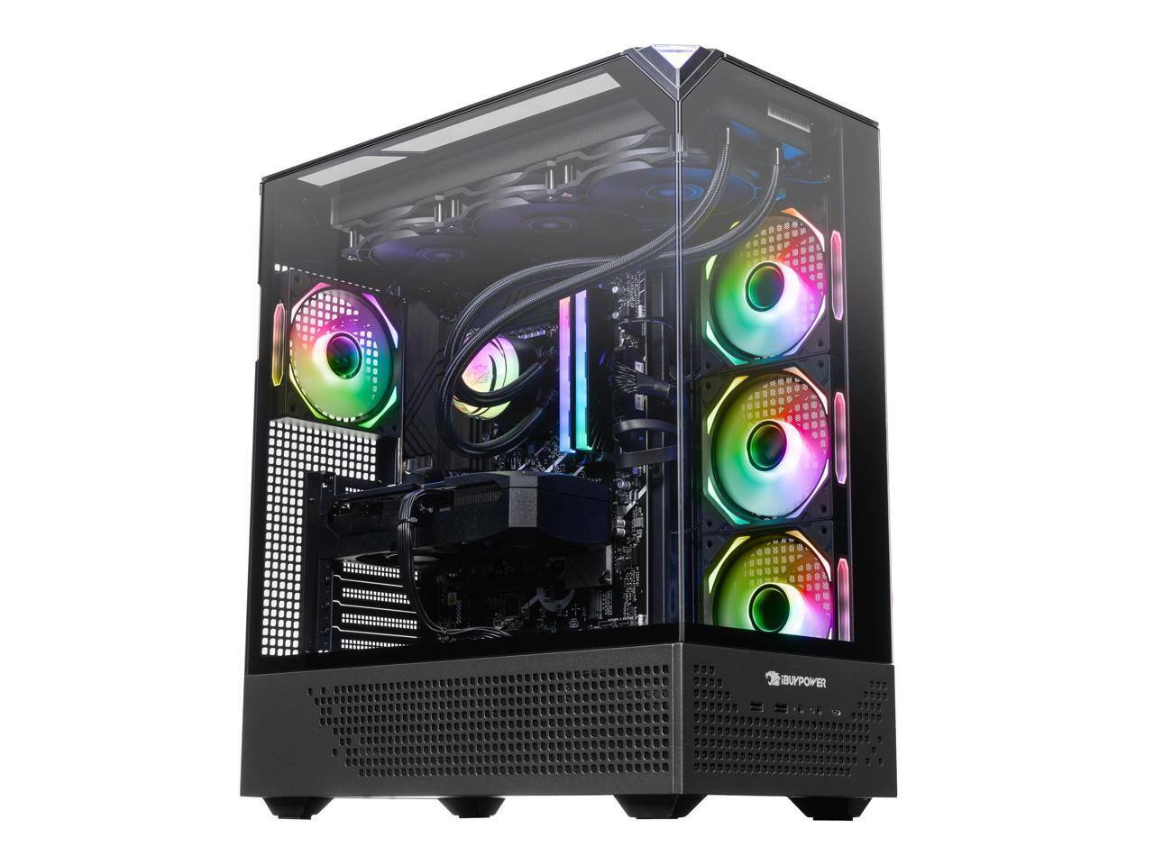 Alt View 1. iBUYPOWER - iBUYPOWER Element Pro Gaming PC - Intel Ultra 9, RTX 5080, 32GB DDR5, 2TB SSD, Win 11 - Black.