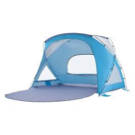 Loheer - Beach Tent Sun Shelter for 6 Person UPF 50+ Portable Shade Canopy - Blue