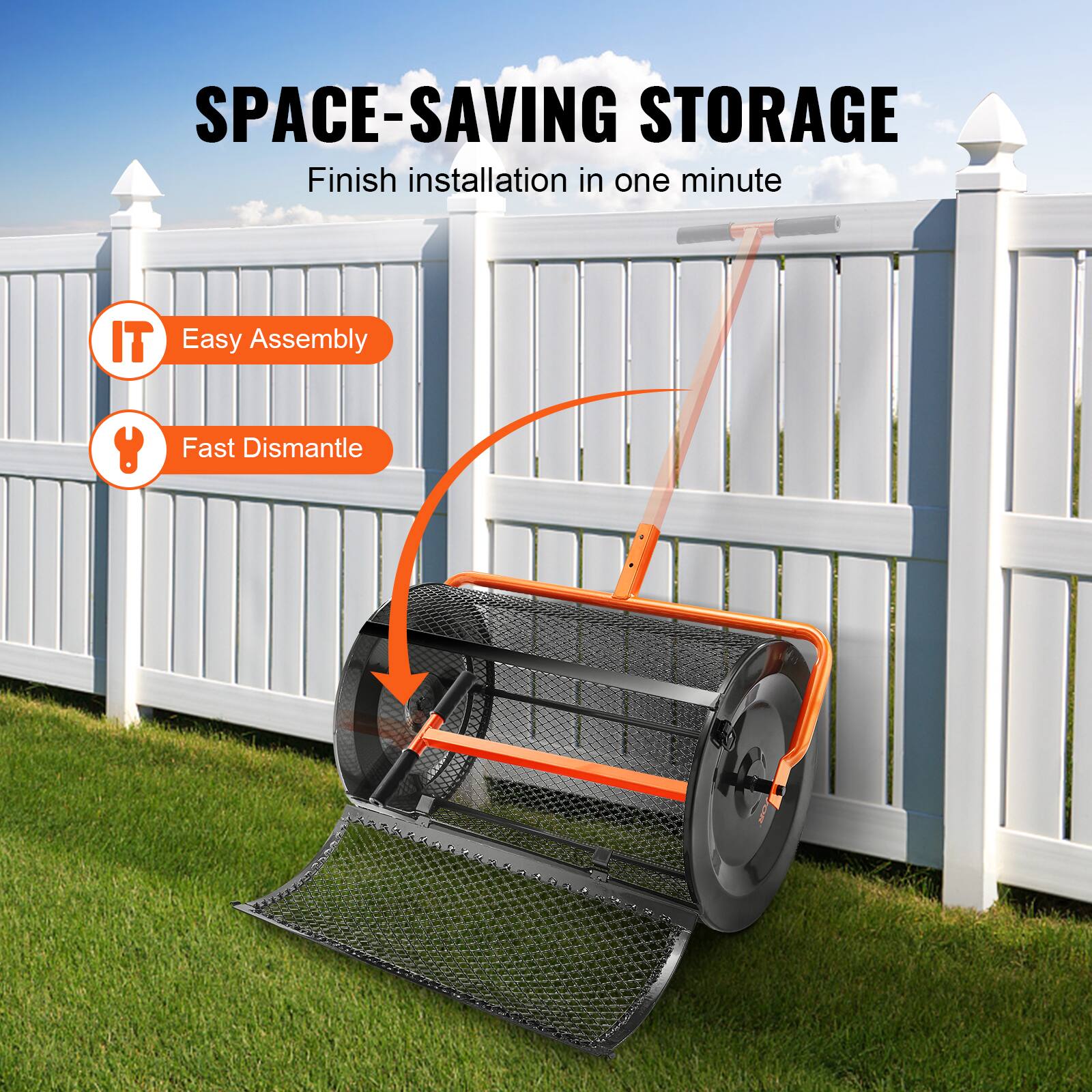 SPACE-SAVING STORAGE  
Finish installation in one minute  

- Easy Assembly  
- Fast Dismantle