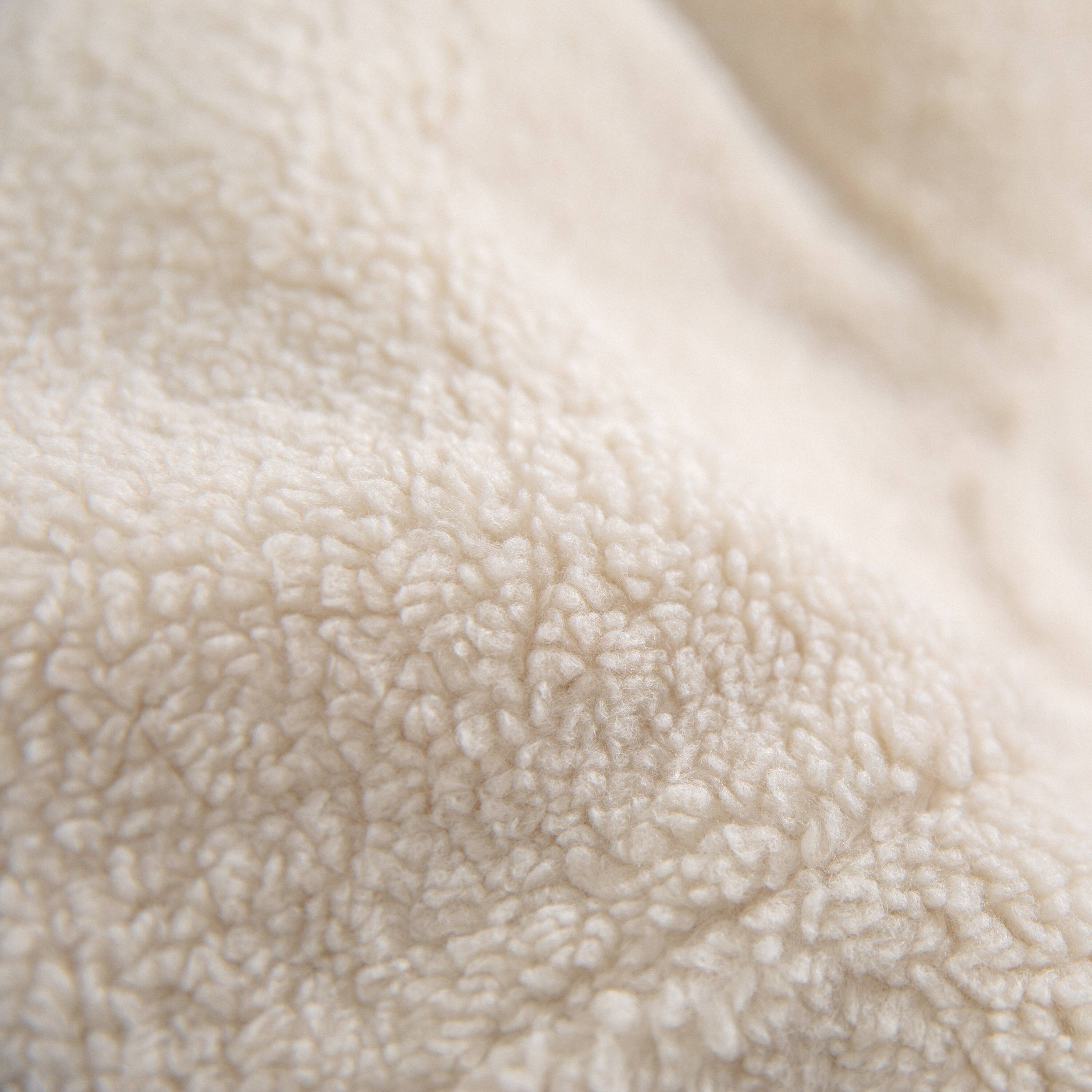 Alt View 5. Emma + Oliver - Oversized Bean Bag Chair for Kids and Adults - Natural Sherpa.