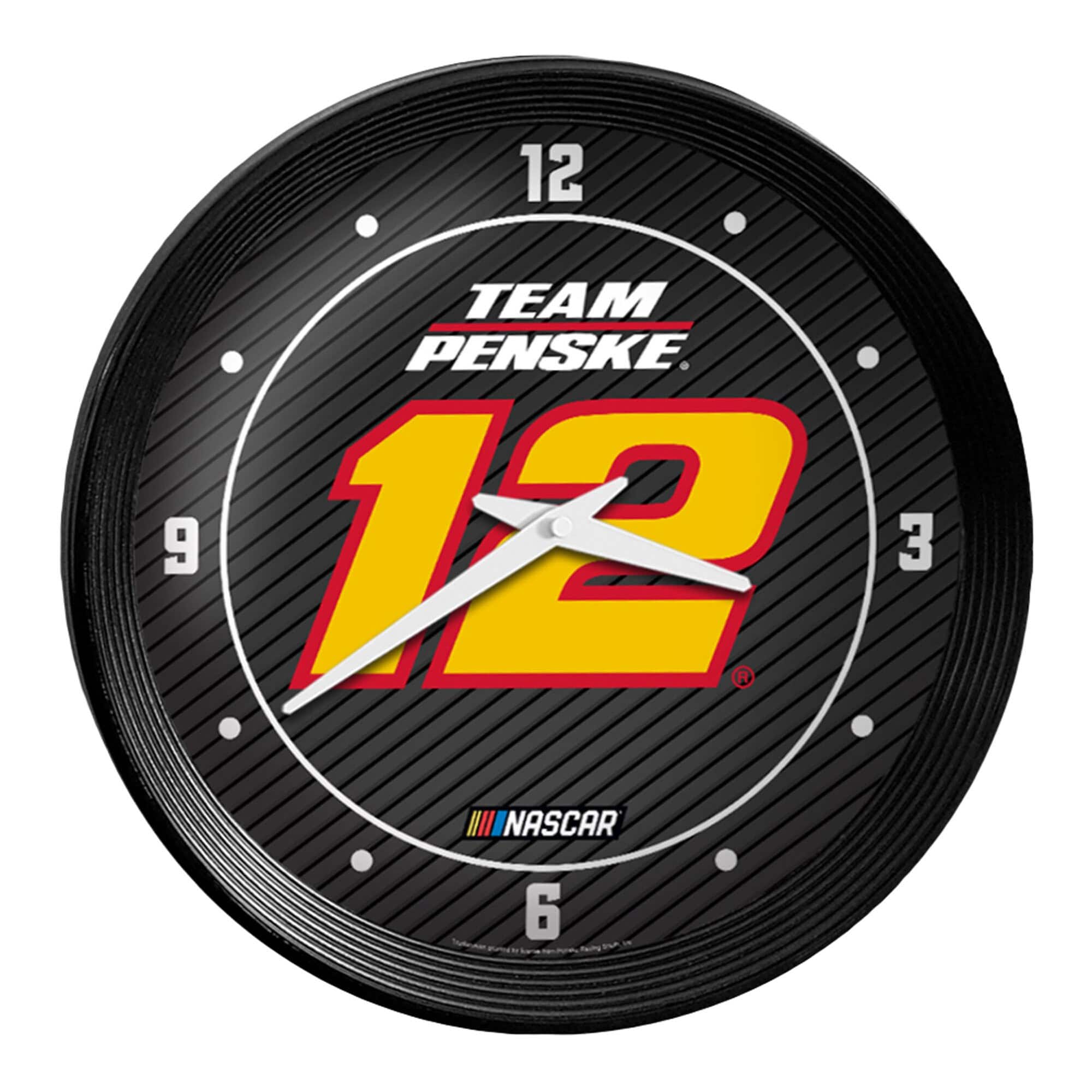 The Fan-Brand - Ryan Blaney 15" Ribbed Frame Wall Clock - Multicolor