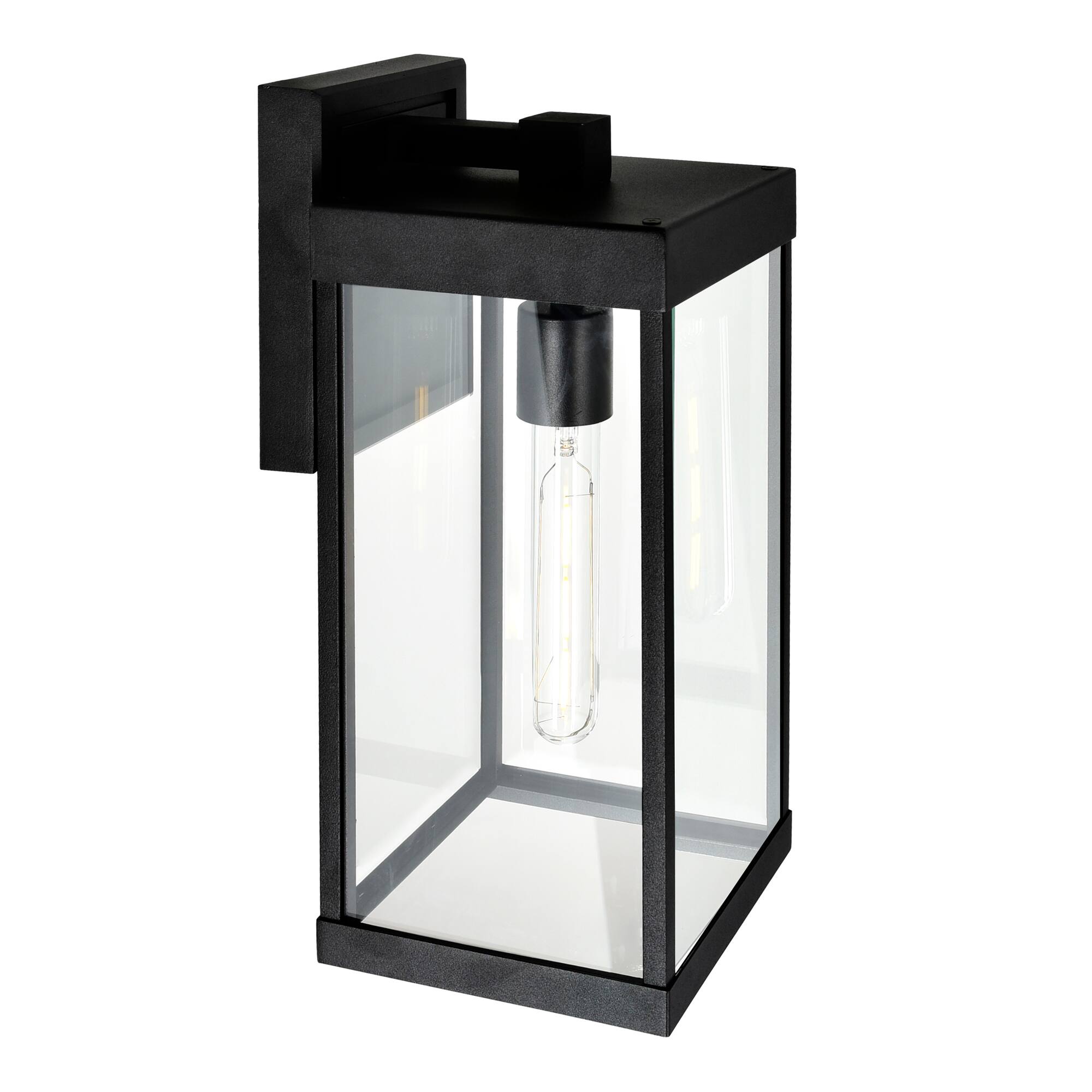 Angle. CWI Lighting - Windsor 1 Light Black Outdoor Wall Light - Black.