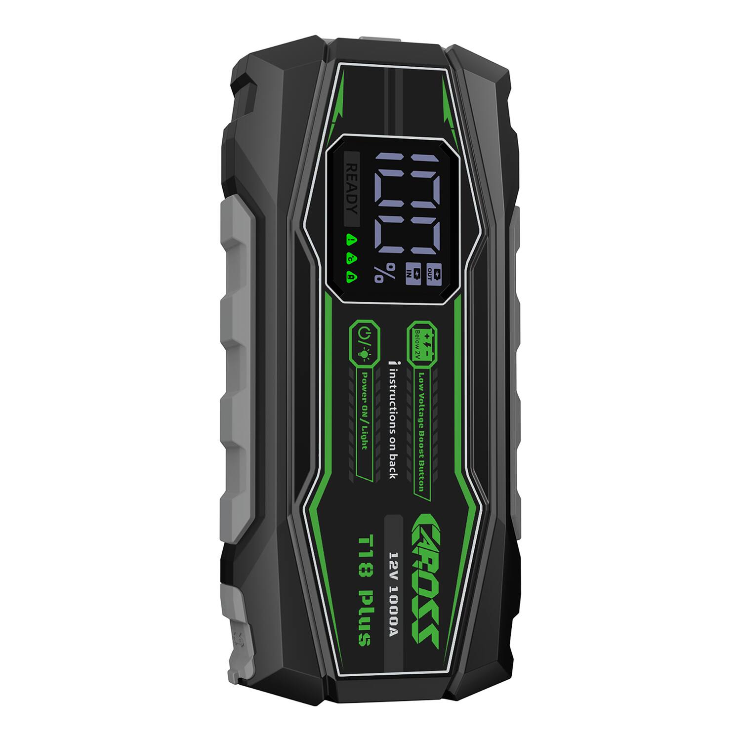 READY A U D % IN 0 DUT g : NO PowerON Light 8 T18 Plus Below 21 M : i Lew instructions Voltage on 30008 back Button 12V 1000A CAROSS