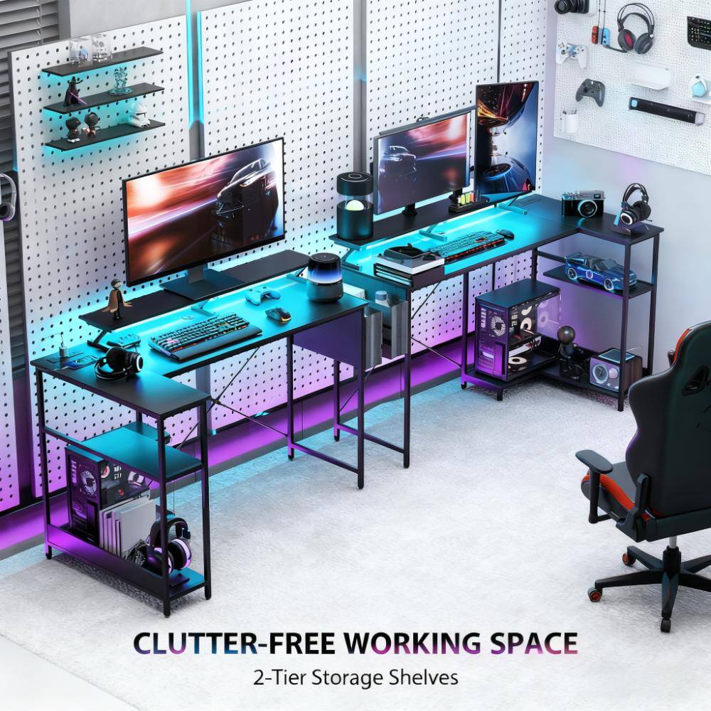 CLUTTER-FREE WORKING SPACE  
2-Tier Storage Shelves