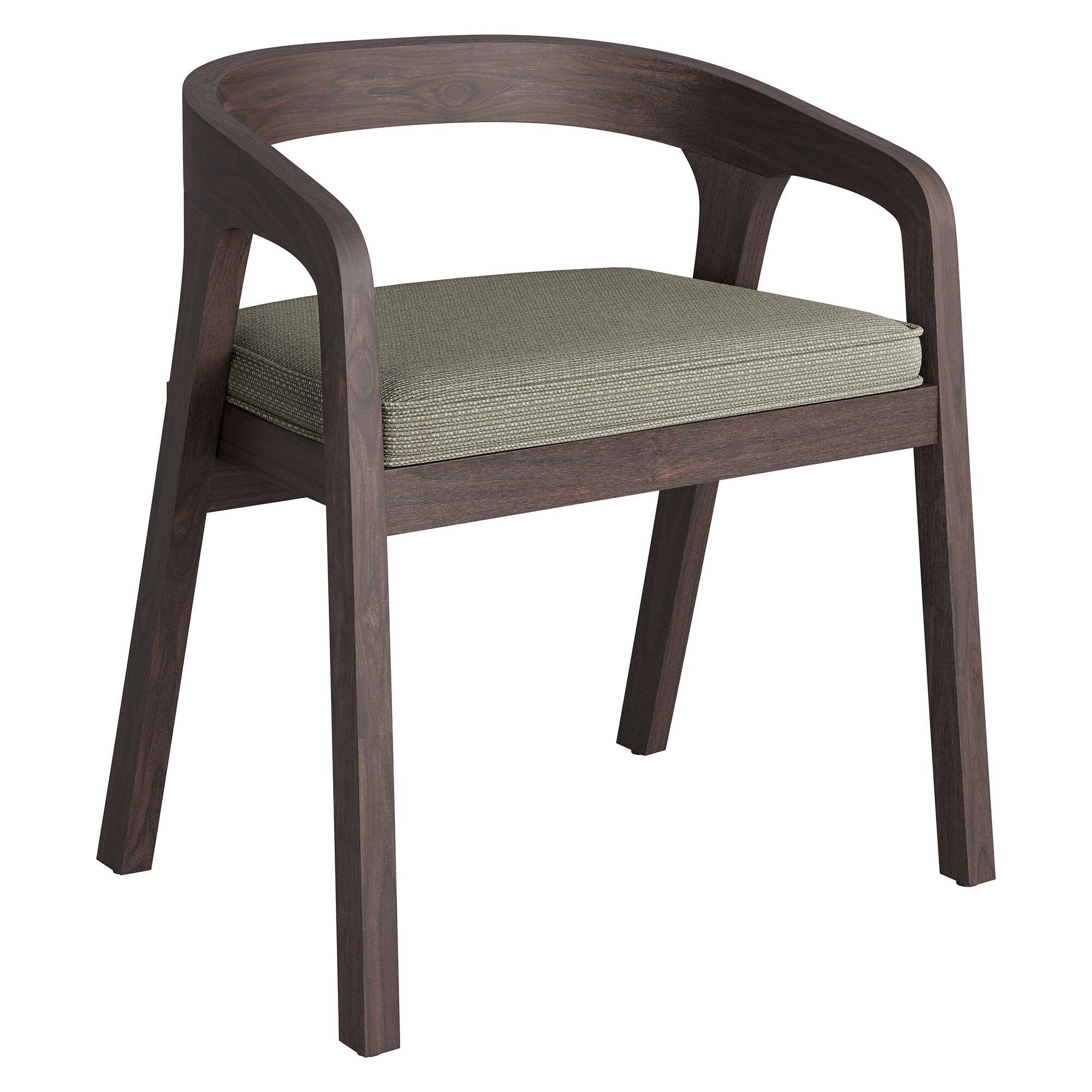 Angle. Modway - Kona Outdoor Teak Wood Barrel Dining Chair by Modway - Ash.