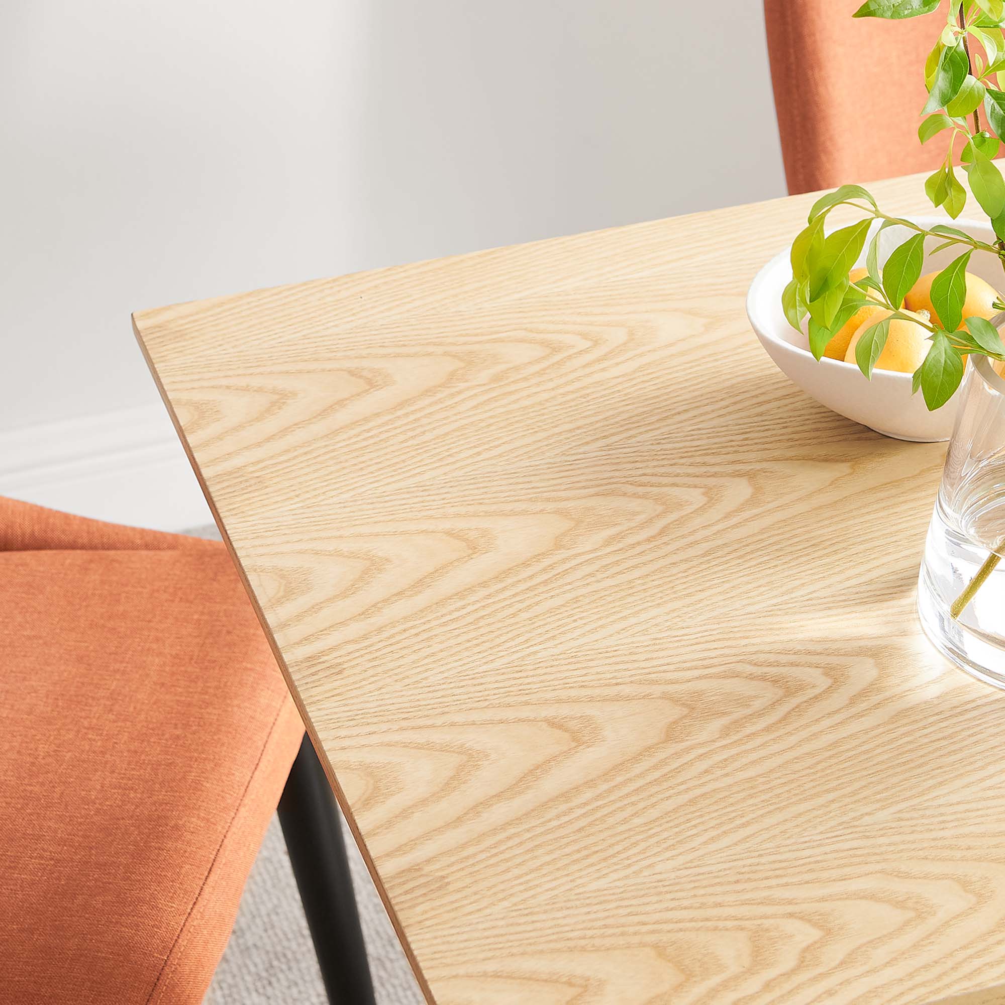 Alt View 1. Modway - Lippa Square Wood Dining Table - White Natural.