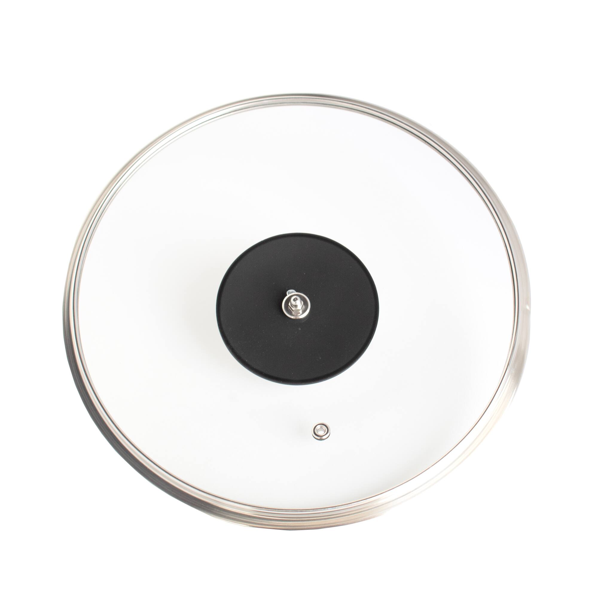 Alt View 2. Livwell Brands - DiamondClad™ 10" Tempered Glass Lid with Silicone Rim, Cool Touch Insulated Handle, Dishwasher Safe – Clear - Silver/Glass.