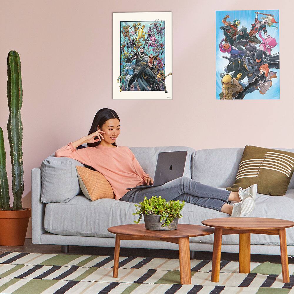 Left. Trend Setters - Batman x Fortnite: Zero Point (Freefall) MightyPrint™ Wall Art MP17241149 - Multicolor.