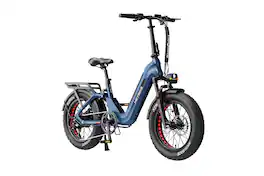 Heybike - Ranger 3.0 Pro 750W (Peak 1200W) Foldable E-bike w/ 90 Miles Max Range & 28 mph Max Speed - Full Suspension - Blue