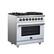 Left. Forno Appliances - Massimo 5.36 Cu. Ft. Freestanding Dual Fuel True Convection Range with Air Fryer Basket - White.