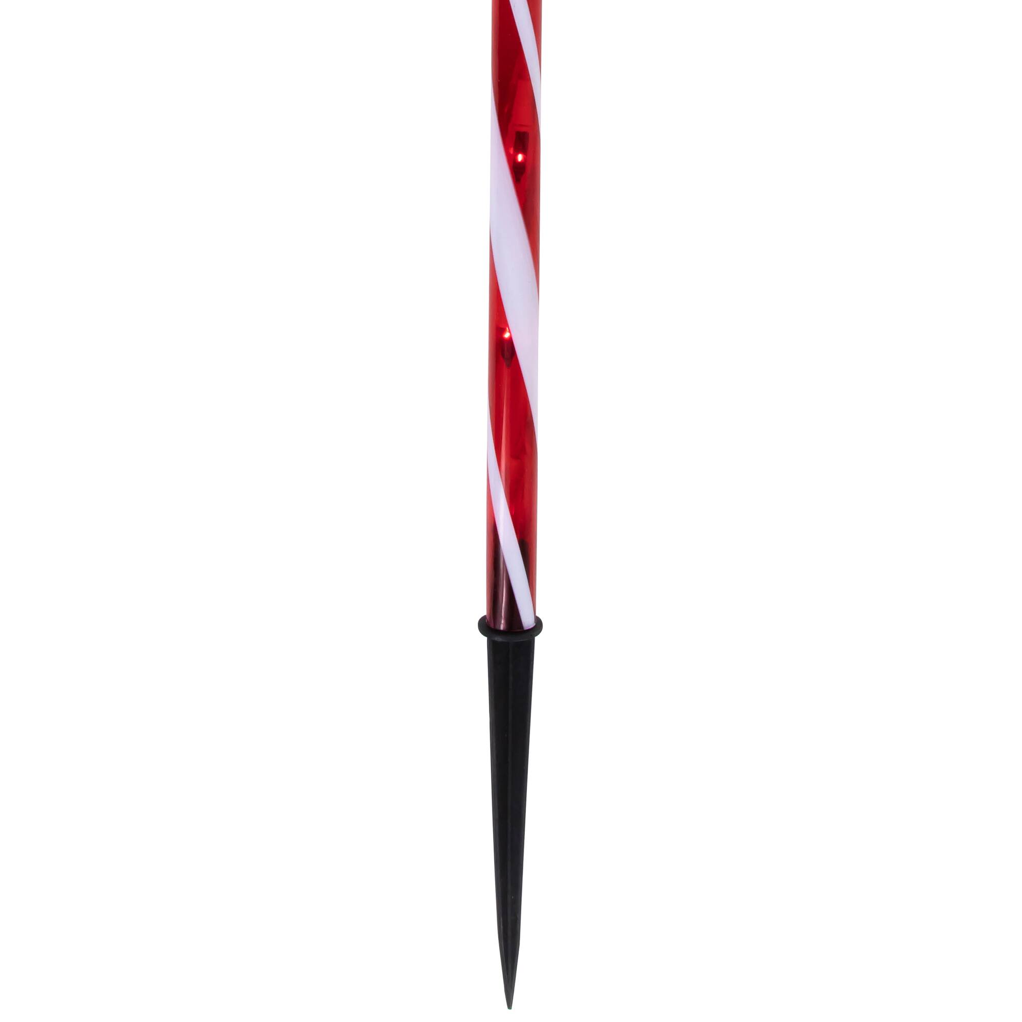 Alt View 4. Northlight - Lighted Twinkle Candy Cane Christmas Outdoor Pathway Markers - 26" - Set of 3 - Red.