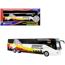 Daimler Tourrider Coach Bus "Germany National Football Team" White with Graphics 1/87 (HO) Model by Iconic Replicas