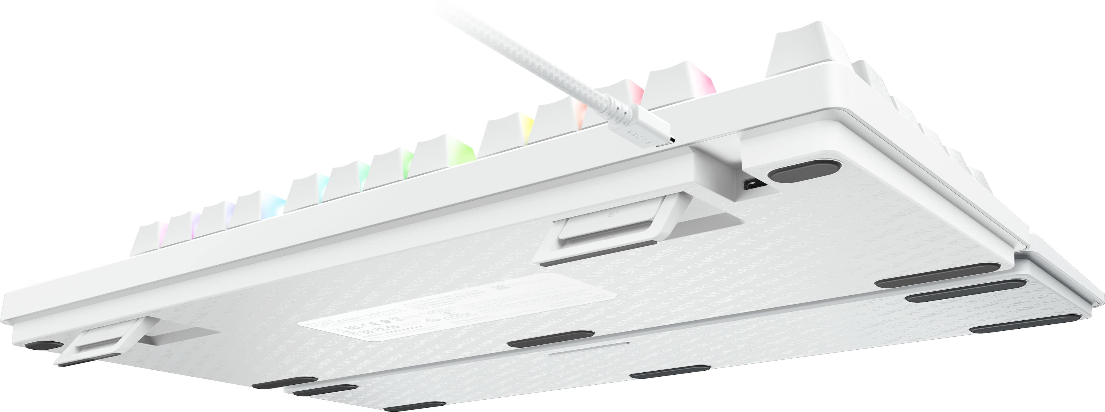 Alt View 22. Razer - Huntsman V3 Pro TKL Wired Analog Optical Linear Switch Gaming Keyboard with Snap Tap - White.