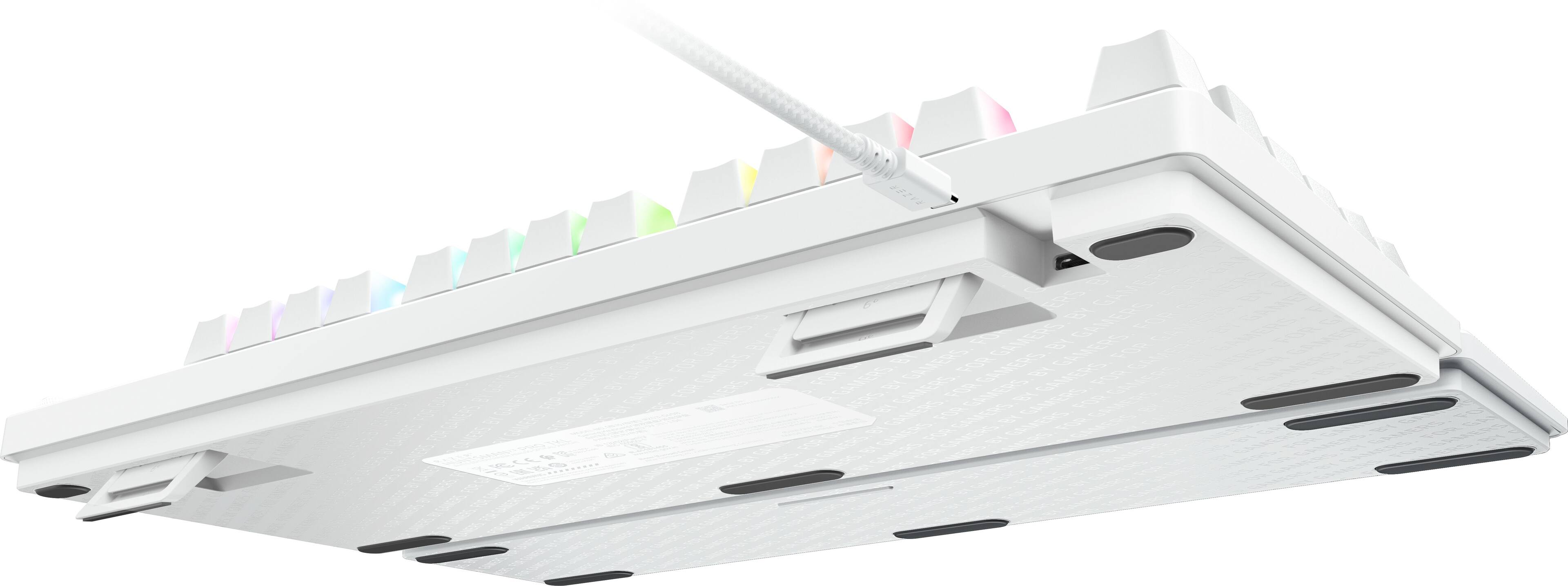 Alt View 22. Razer - Huntsman V3 Pro TKL Wired Analog Optical Linear Switch Gaming Keyboard with Snap Tap - White.