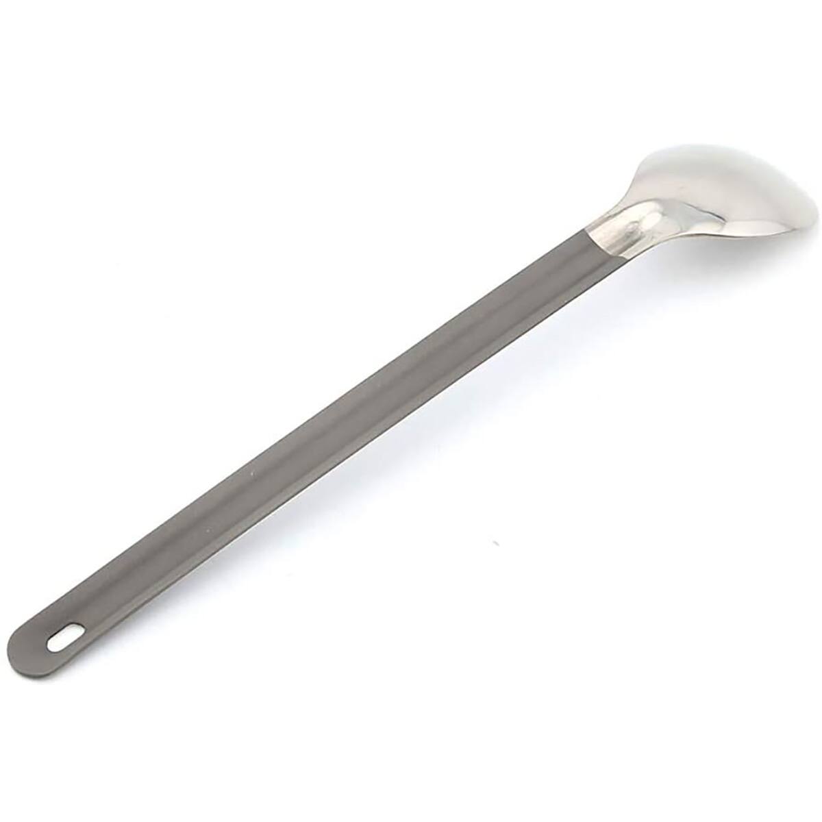 Alt View 3. TOAKS - TOAKS Titanium Long Handled Spoon with Polished Bowl SLV-11 - Outdoor Camping - Silver.