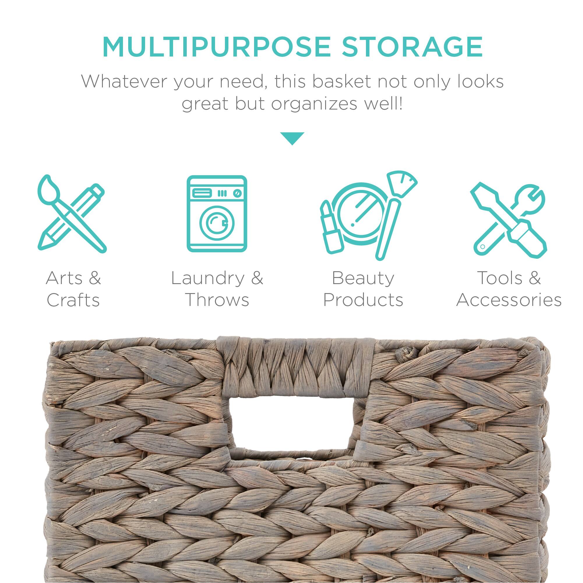 MULTIPURPOSE STORAGE

Whatever your need, this basket not only looks great but organizes well!

- Arts & Crafts
- Laundry & Throws
- Beauty Products
- Tools & Accessories
