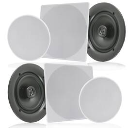 Pyle - 10.0'' Home In-Wall / Ceiling Speakers - Black