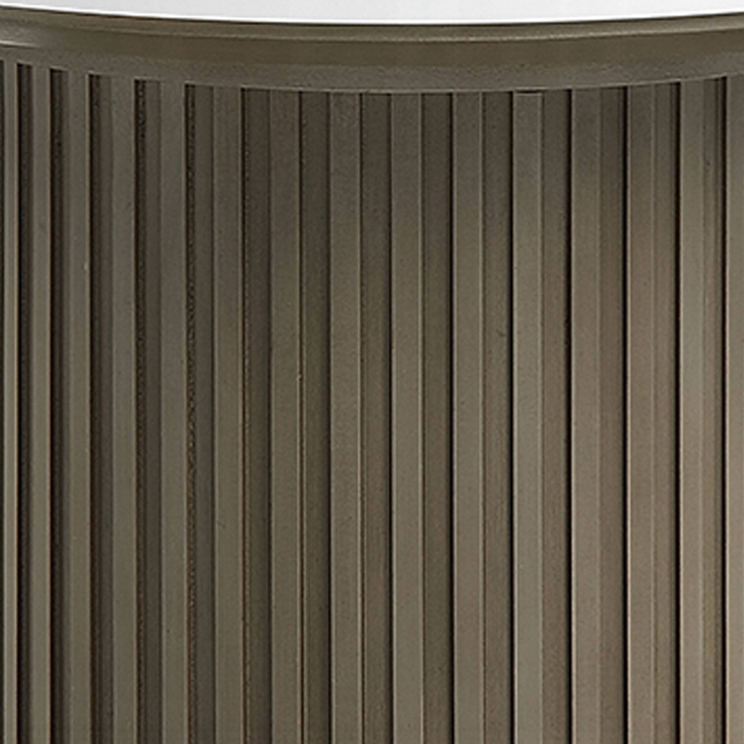 Alt View 5. Manhattan Lane - Jeh Side End Table, 22 Inch White Round Top, Fluted Base - White, Oak Brown, Black.