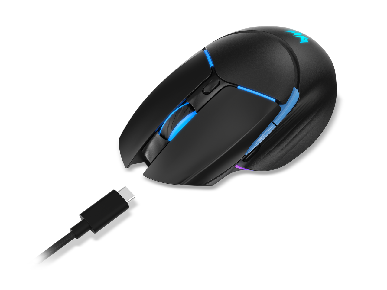 Alt View 7. Acer - Acer Predator Cestus 530 Wireless Mouse, RGB, High Precision, Adjustable DPI, Ergonomic Design - RGB.