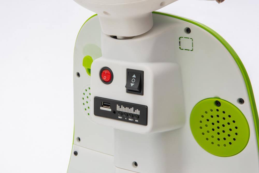 Alt View 2. BreeBe - 12V Kids Electric Motorcycle, 3-Wheel Ride On Scooter w/ USB, Bluetooth, Lights, Storage, Dual Motor, Ages 3+ - Green.