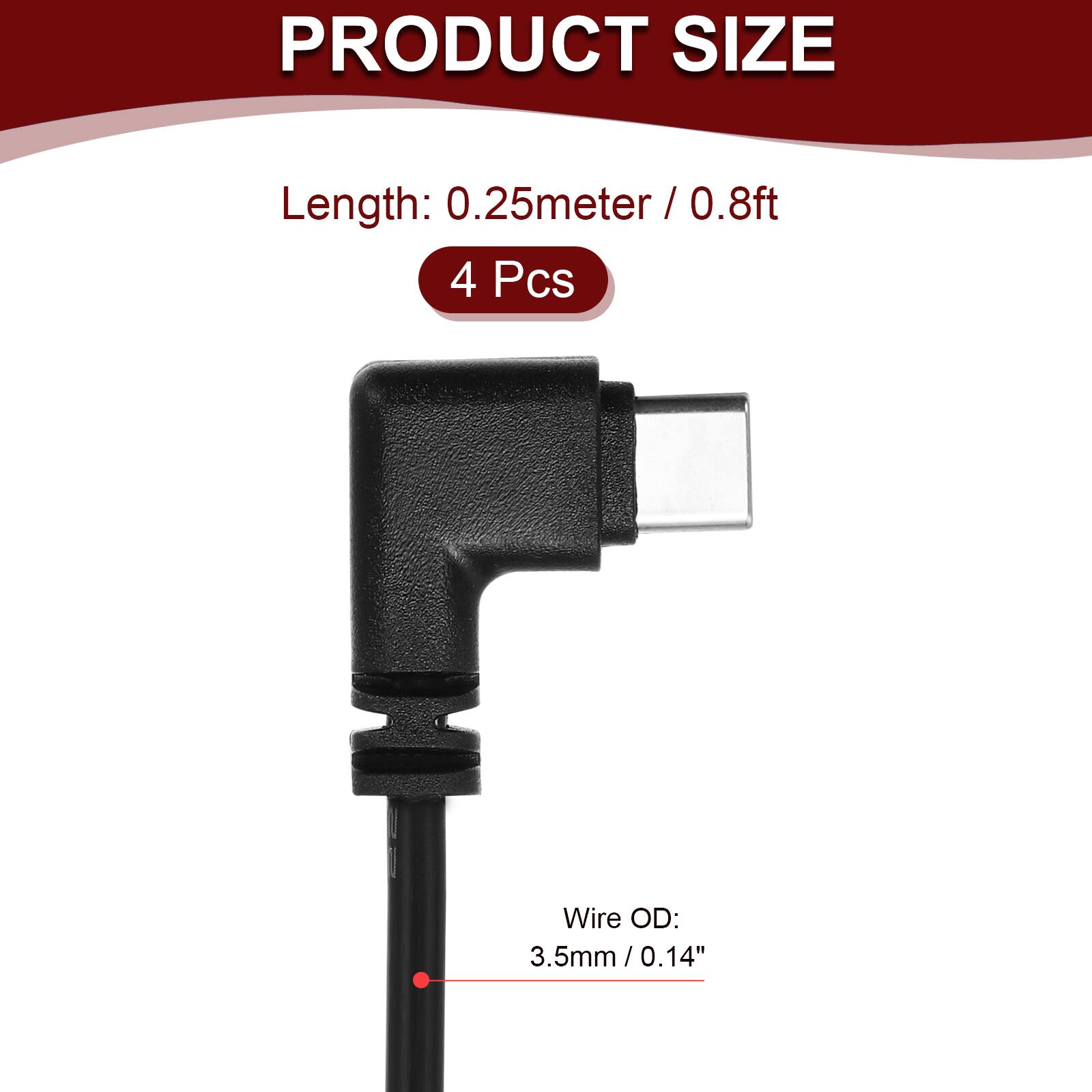 PRODUCT SIZE  
Length: 0.25 meter / 0.8 ft  
4 Pcs  
Wire OD: 3.5 mm / 0.14"