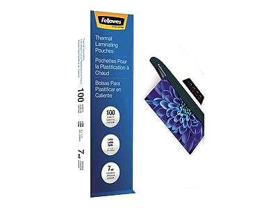 Followes Thermal Laminating Pouches  
100 Pouches  
Pochettes Pour la Plastification à Chaud  
Bolsas Para Plastificar en Caliente  
7 inches x 7 inches