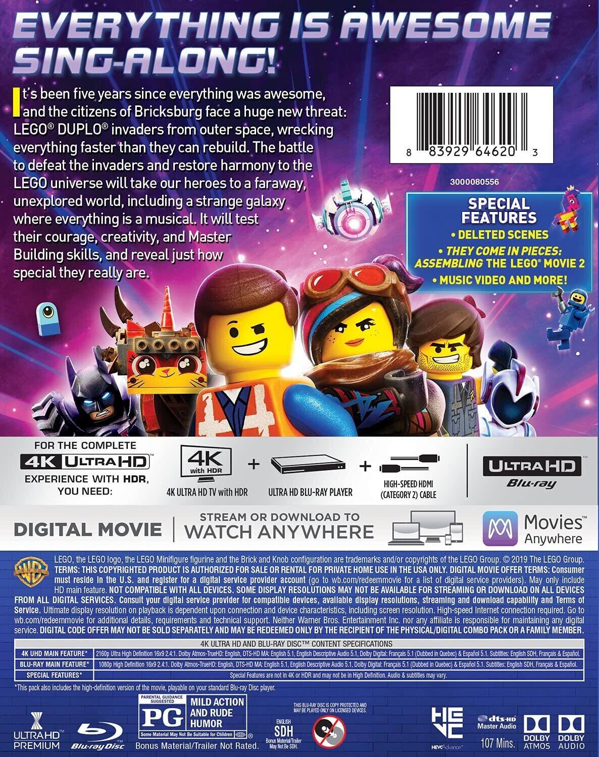 Alt View 1. The Lego Movie 2: The Second Part   - 4K Blu-Ray.
