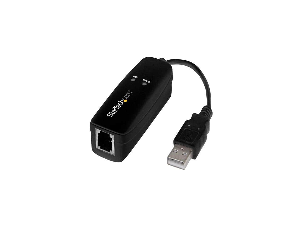 StarTech.com - USB 2.0 56K Fax Modem - V.92 Dial-Up USB to Phone Jack Adapter