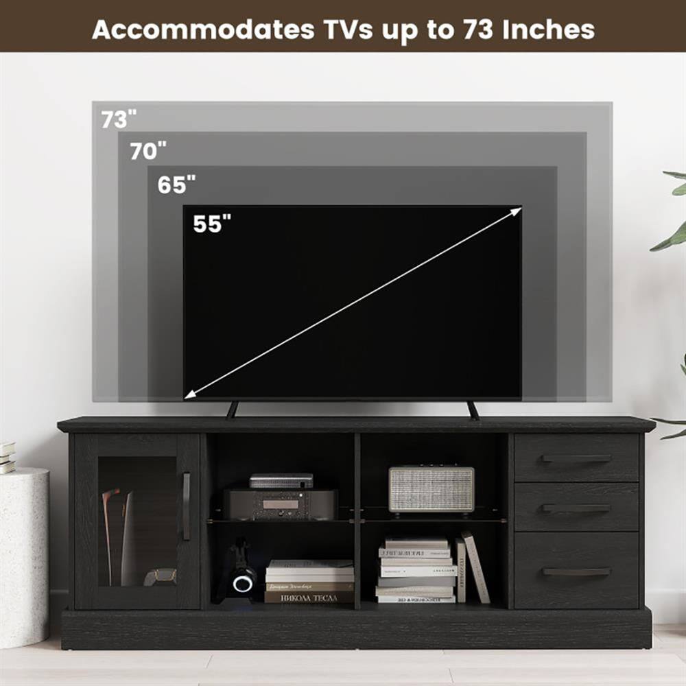 Accommodates TVs up to 73 Inches

73"
70"
65"
55"