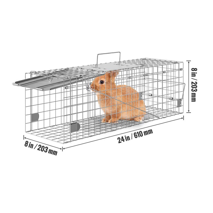 Large Live Rabbit Trap VEVOR Live Animal Cage Trap, 24