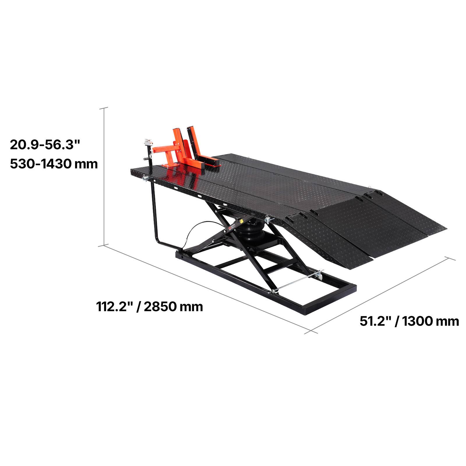 20.9-56.3" 530-1430 mm  
112.2" / 2850 mm  
51.2" / 1300 mm