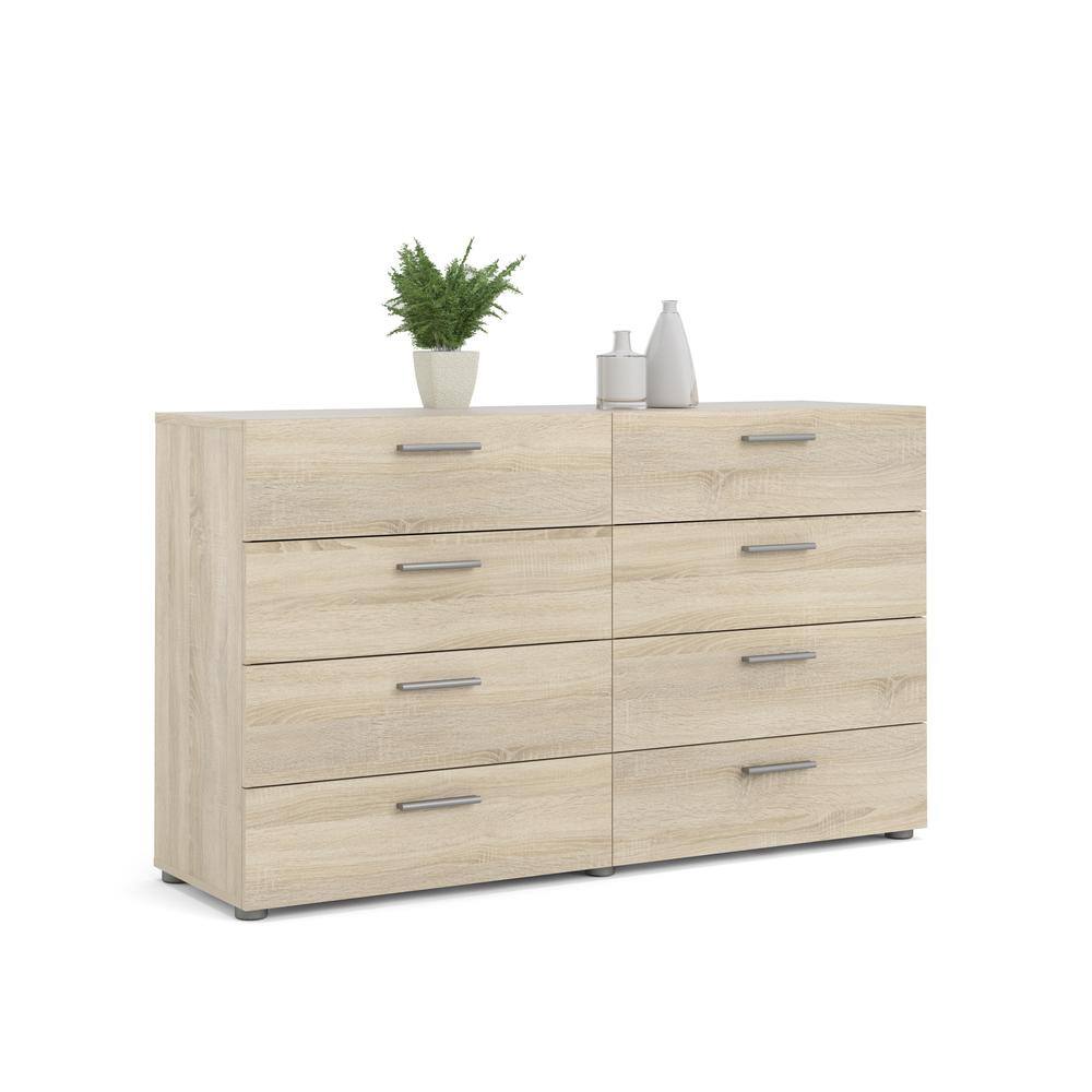 Alt View 6. Tvilum - Austin 8 Drawer Double Dresser, Oak Structure - Brown.