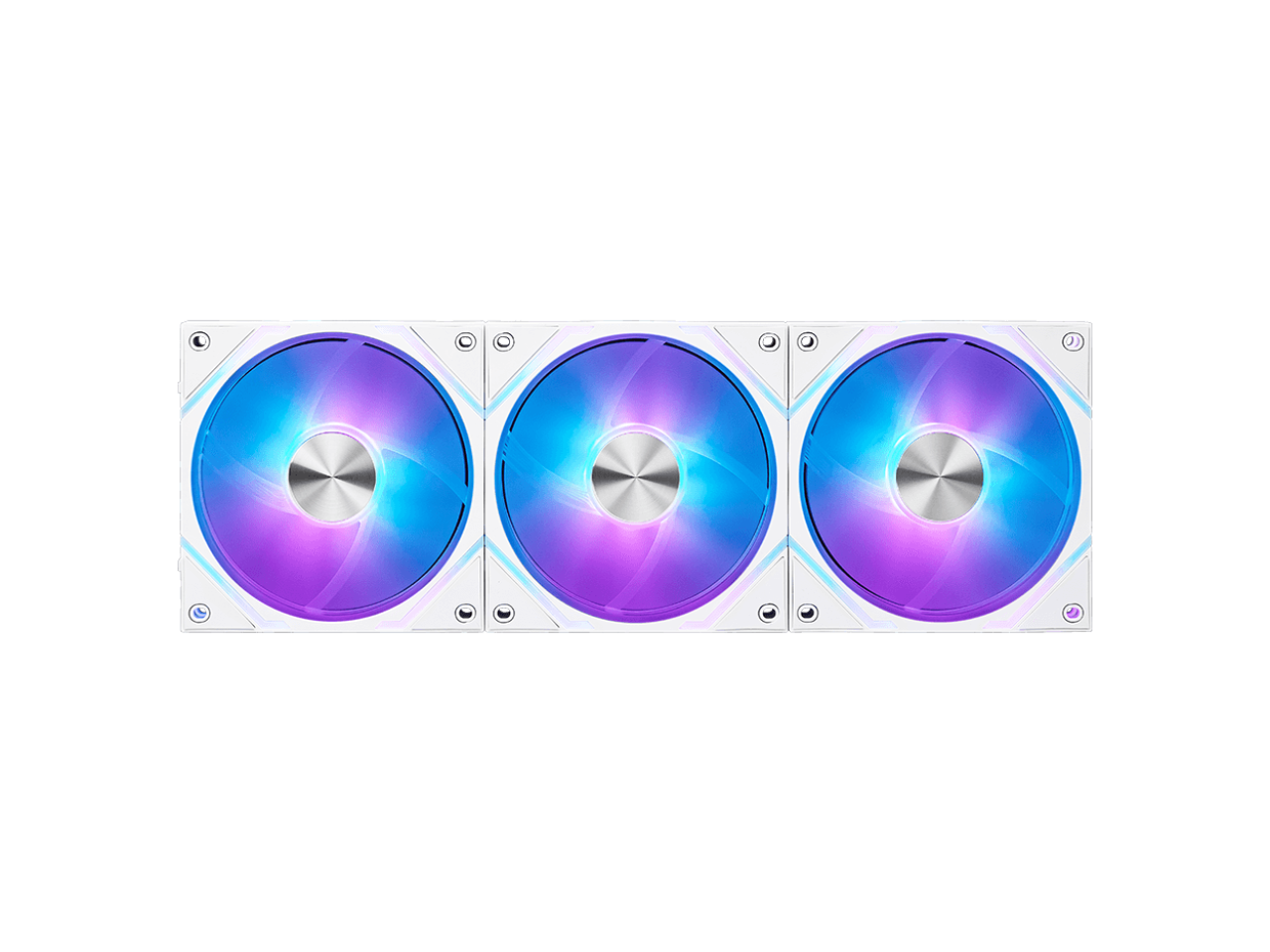 Alt View 8. MSI - MSI MPG EZ120 ARGB White Fan - 120mm, Magnetic Connector, Daisy-Chain, Fluid Bearing, 3 Pack - White.