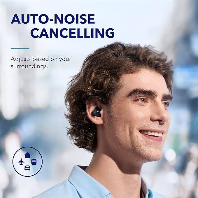 AUTO-NOISE CANCELLING  
Adjusts based on your surroundings.