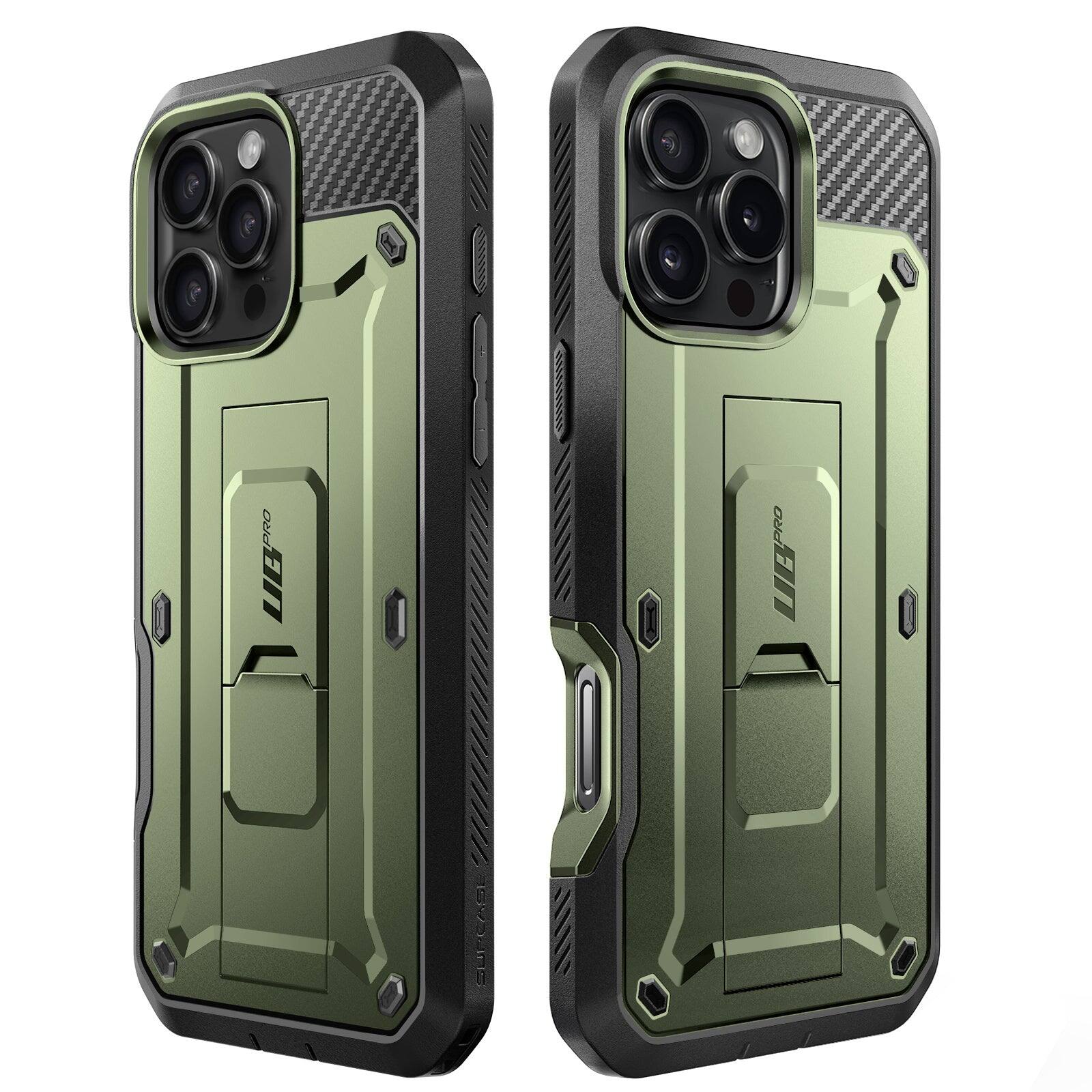 Alt View 6. SUPCASE - iPhone 16 Pro Max 6.9 inch Unicorn Beetle PRO Rugged Case - Dark Green.