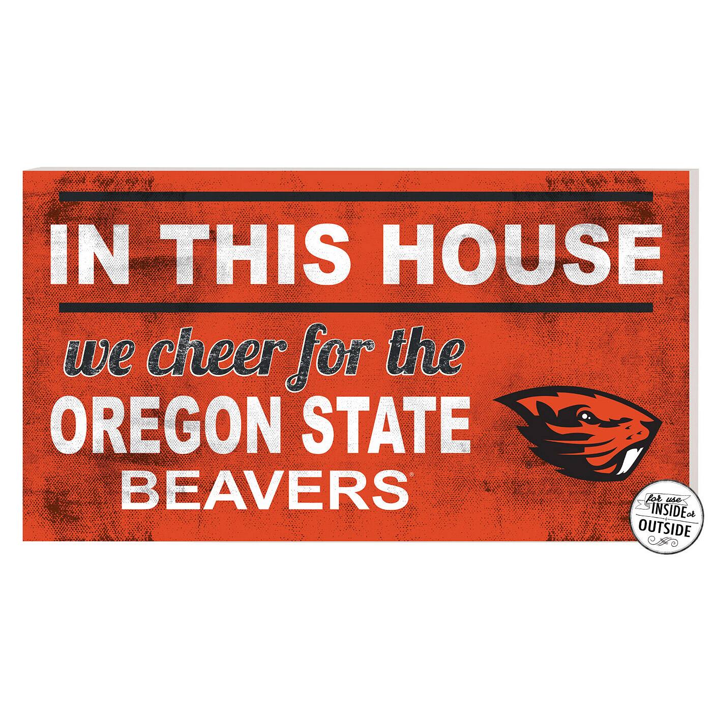 Oregon State Beavers 11'' x 20'' Indoor/Outdoor In This House Sign
