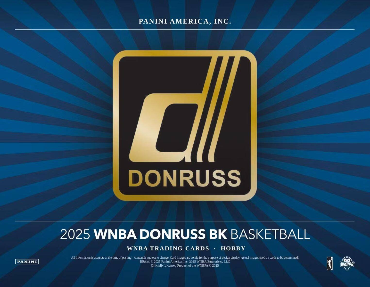 Alt View 1. Panini - 2025 Donruss WNBA Basketball Hobby Box.