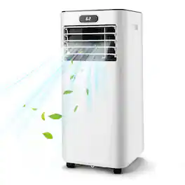 Gymax - 8000 BTU 3-in-1 Portable Air Conditioner ASHRAE AC Unit Air Cooler w/ 24H Timer - White