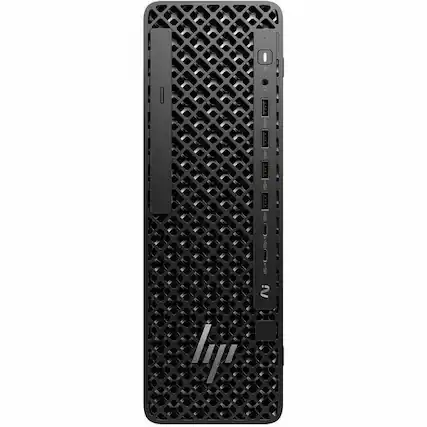 Front. HP - HP Z2 G1i Workstation - Intel Core Ultra 7 265K - 32 GB - 1 TB SSD - Small Form Factor - Black - Intel W880 Chip - Black.